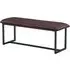 Vandalia Dining Bench with Metal Frame - Brown, PU Leather