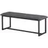 Vandalia Dining Bench with Metal Frame - Grey, PU Leather