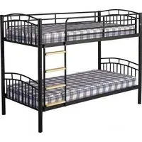Vanquish 3 Single Bunk Bed - Black, Metal