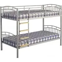 Vanquish 3 Single Bunk Bed - Silver, Metal