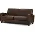 Varali 3 Seater Sofa - Chestnut, Faux Leather