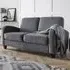 Varali 3-Seater Sofa with Black Legs - Dusk Grey, Fabric