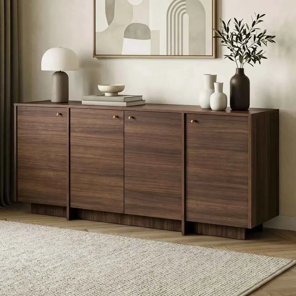 Varen Sideboard with 4 Doors - Walnut, Melamine Chipboard product