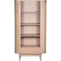 Varese Bookcase 3 Shelves 1 Drawer - Oak, Mango Wood alternate view
