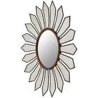 Varian Petal Wall Mirror - Gold, Metal