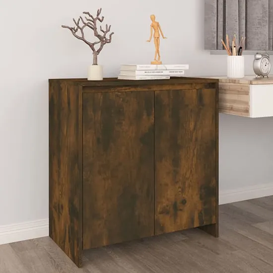 Variel 2 Door Sideboard - Smoked Oak, Engineered Wood