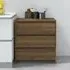Variel 3-Drawer Chest of Drawers - Brown Oak, Engineered Wood