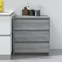 Variel 3-Drawer Chest of Drawers - Grey Sonoma Oak