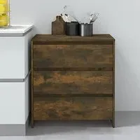 Variel 3-Drawer Chest of Drawers - Smoked Oak, Engineered Wood