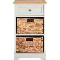 Varmora 3-Drawer Storage Chest - Grey, Oak