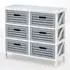 Varmora 6-Drawer Storage Unit - White, Grey