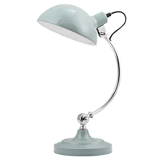 Varmora Metal Shade Table Lamp - Blue, Chrome image