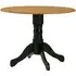 Varmora Round Dining Table - Oak, Black