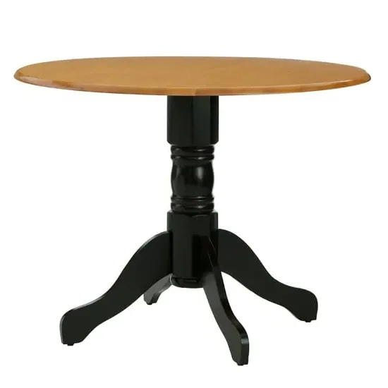 Varmora Round Dining Table - Oak, Black image