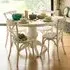 Varmora Round Dining Table with 4 Chairs - White Wash, MDF