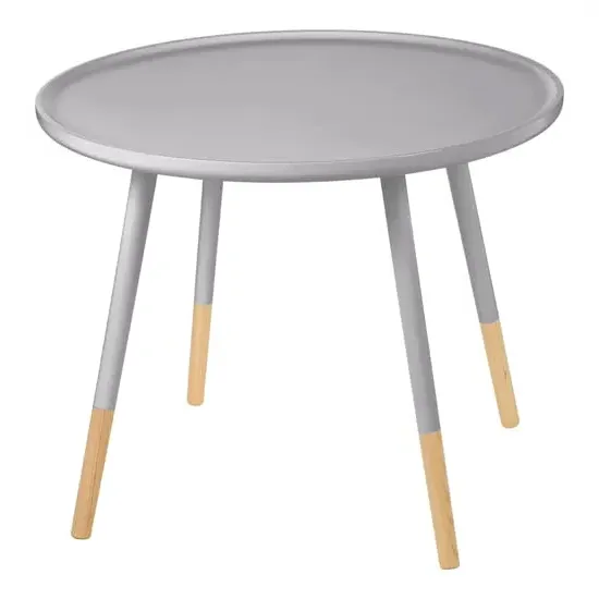 Varna Large Round Side Table - Grey