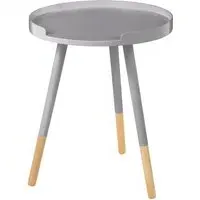 Varna Round Side Table - Grey