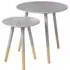 Varna Round Side Tables Set of 2 - Grey, MDF
