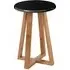 Varna Round Stool - Black, Bamboo