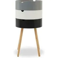 Varna Three Tier Side Table with Storage - Multi-Colour