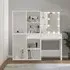 Varro Dressing Set with 2 Cabinets and LED - White