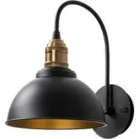 Varzan Metal Wall Light - Black, Antique alternate view