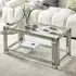 Vasari Clear Glass Coffee Table with Steel Frame - Clear