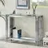 Vasari Clear Glass Console Table with Steel Frame - Clear