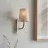 Vashon Curved Wall Light - Brass, Fabric