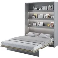 Vashon Vertical Wall King Size Bed - Matt Grey