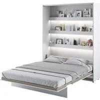 Vashon Vertical Wall King Size Bed - Matt White