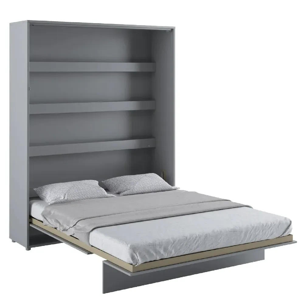 Vashon Vertical Wall Super King Size Bed - Matt Grey