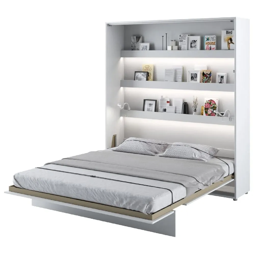 Vashon Vertical Wall Super King Size Bed - Matt White
