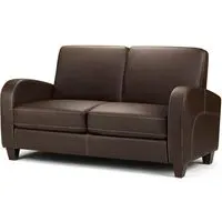 Vaughn 2-Seater Sofa - Chestnut, Faux Leather