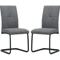 Vauxhall Dining Chairs Pair - Grey, Fabric alternate view