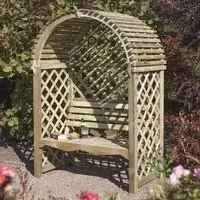 Vectro Round Garden Arbour - Natural Wood