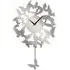 Veeto Butterfly Pendulum Wall Clock - Silver, Stainless Steel