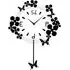Veeto Butterfly Wall Clock - Black and White, Acrylic