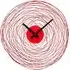 Veeto Swirl Wall Clock - Red, Metal