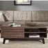 Vega Coffee Table with Sliding Door - Walnut, Wood