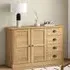Vega Pinewood Sideboard with 2 Doors 4 Drawers - Brown