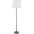 Vegas Floor Lamp with Hessian Shade - Silver
