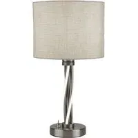Vegas LED Twist Table Lamp - Satin Silver