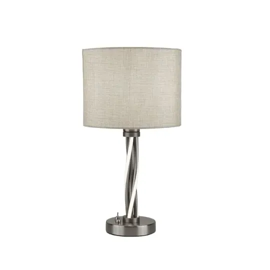 Vegas LED Twist Table Lamp - Satin Silver image