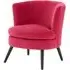 Vekota Round Upholstered Armchair - Pink, Velvet