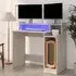 Velez Computer Desk with LED Lights - Concrete Effect