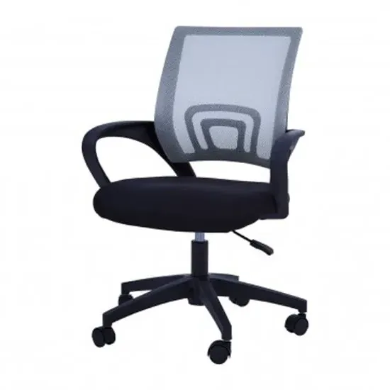 Velika Office Chair with Armrest - Grey, Fabric