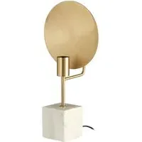 Vencro Metal Task Table Lamp - White, Marble