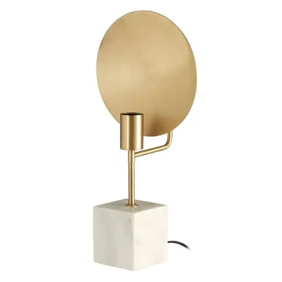 Vencro Metal Task Table Lamp - White, Marble image