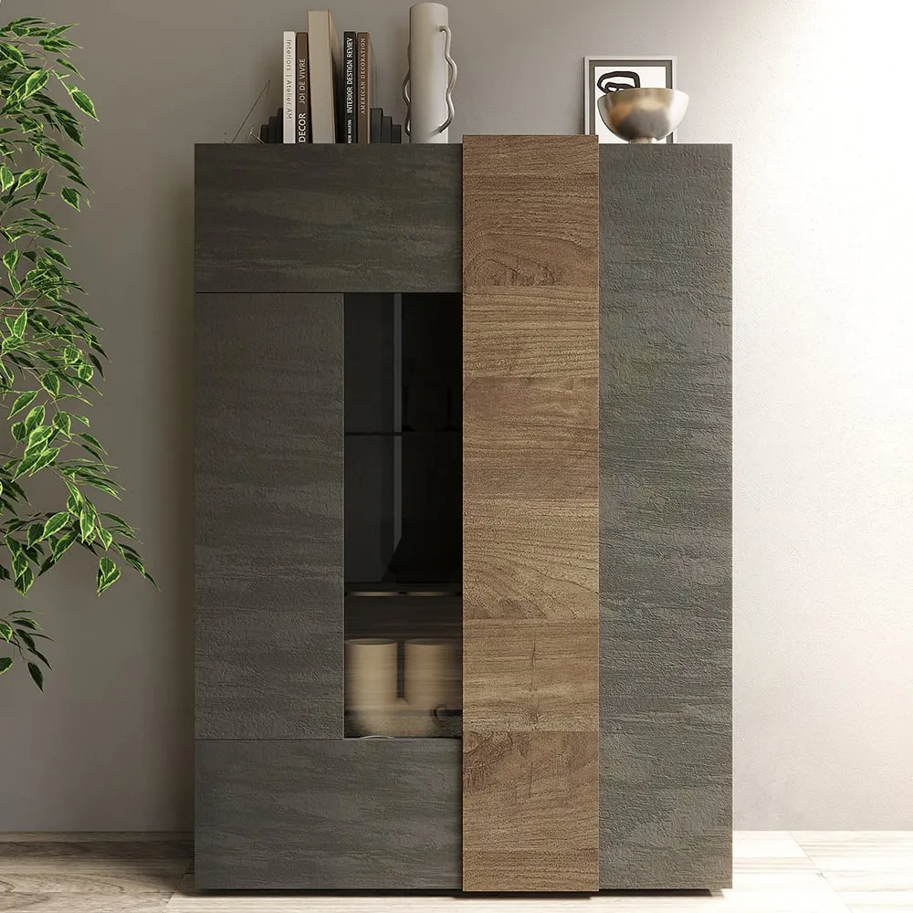 Venice Display Cabinet 2 Doors - Titan, Mercure